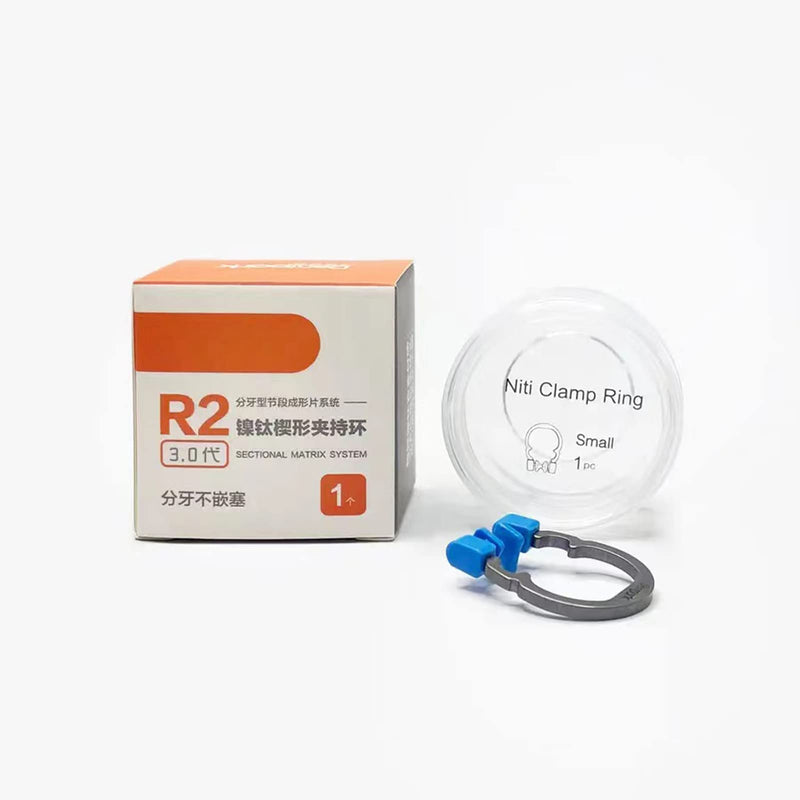 Dental Sectional Contoured Matrix Ring, Autoclavable Dental Nickel Titanium Clamp Clip Ring, Dental Sectional Matrix Ring, Elastic Clamping Ring Separator Ring. (Blue) Blue