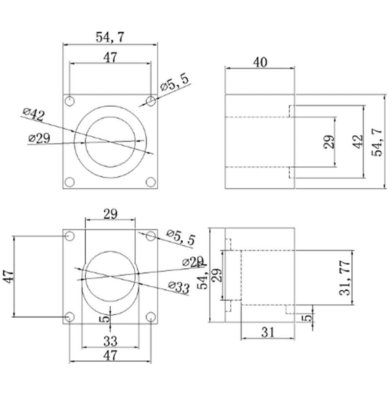 CNCTOPBAOS 3Pcs Nema23 Stepper Motor Mounting Bracket,Motor Aluminum Mount Base Support Plate Holder,with 12pcs Screws for Stepper Servo Motor Seat,CNC Router,Engraving Machine 3