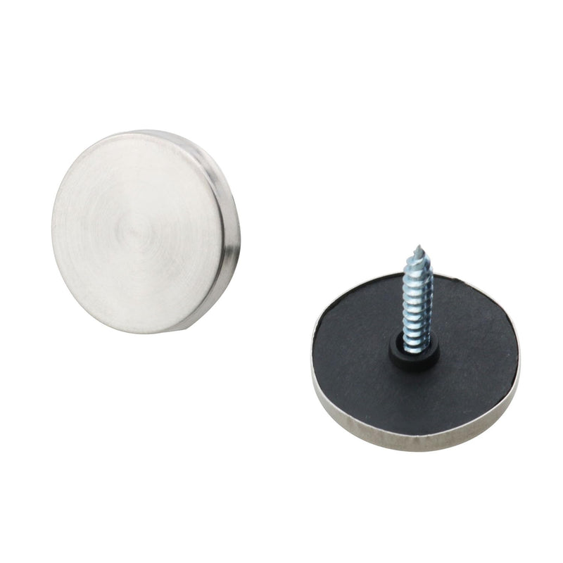 TAODAN 20PCS Stainless Steel Steel Plastic Nails 25MM Screw Cap Fastener Mirror Screw Cap Nails Glass Signage Nails Polished Decorative Cap Nails for Coffee Table Closet Shop Facility Signage