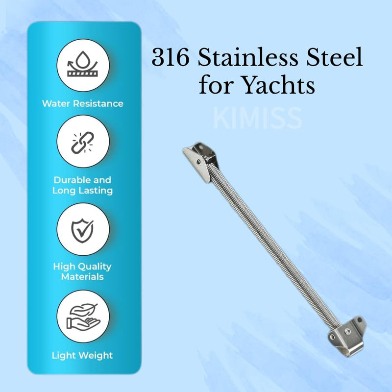 KIMISS Boat Lid Support, 11‑1/7in 283mm Long 316 Stainless Steel for Yachts Boat Hatch Holder Adjuster Lid Support Spring