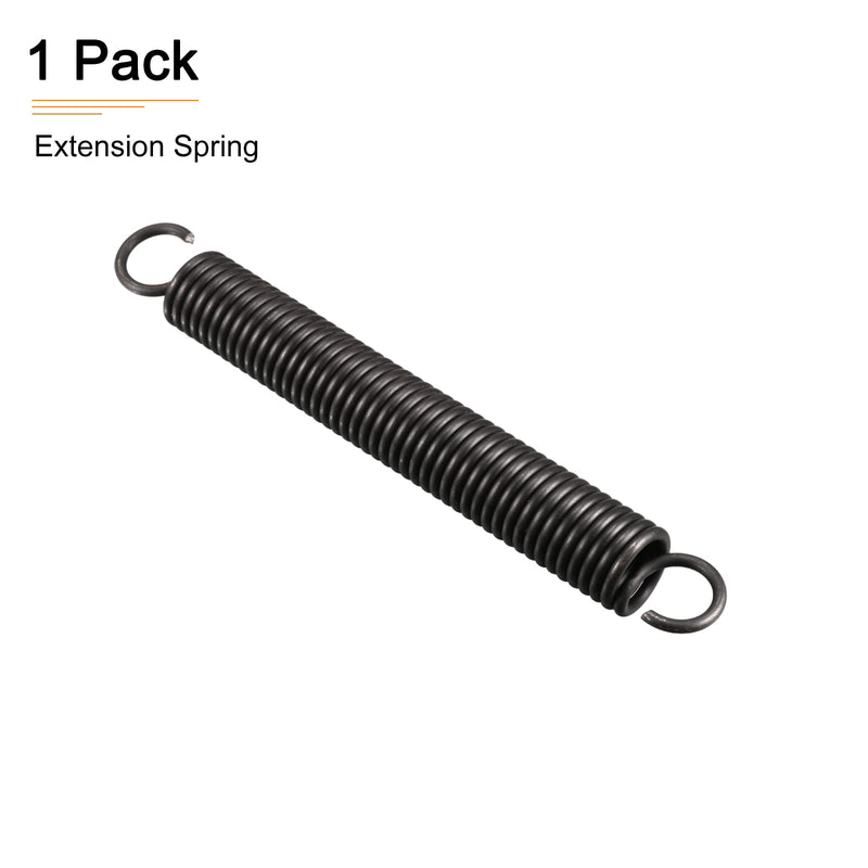 2.5x18x150mm(WxODxL) Extension Spring - 1Pack - Good for Home Repair Machinery - Manganese Steel Extended Compressed Spring - Black 2.5x18x150mm