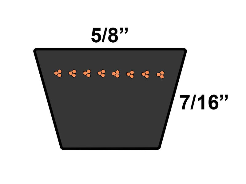 D&D DURA-Prime B47 or 5L500 V-Belt 5/8 x 50in Vbelt