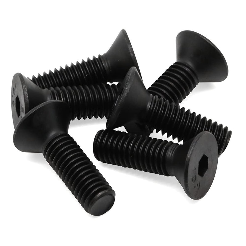 3/8-16 x 1 Flat Head Socket Cap Screws Countersunk Bolts Countersunk Bolts, Alloy Steel Grade 10.9, Fully Threaded, Black Oxide, 20 PCS 3/8-16 x 1"