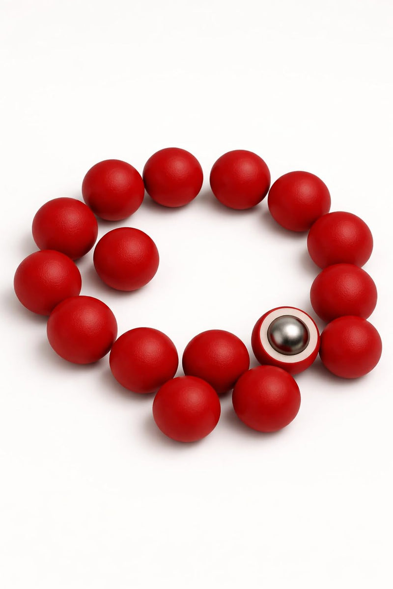 A.C.I.L. ABS-Coated Steel Balls, 17.25mm, Red, 10 grams Nylon-Steel .68, 40 Pieces
