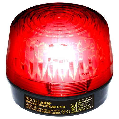 Seco-Larm Enforcer LED Strobe Light with Built-in Programmable Siren, Red (SL-1301-SAQ/R)