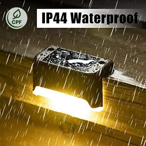 SOLPEX 20 Pack Solar Deck Lights Outdoor, Waterproof Led Lights for Outdoor Stairs, Step, Fence, Yard, Patio, and Pathway(Warm White) Warm White