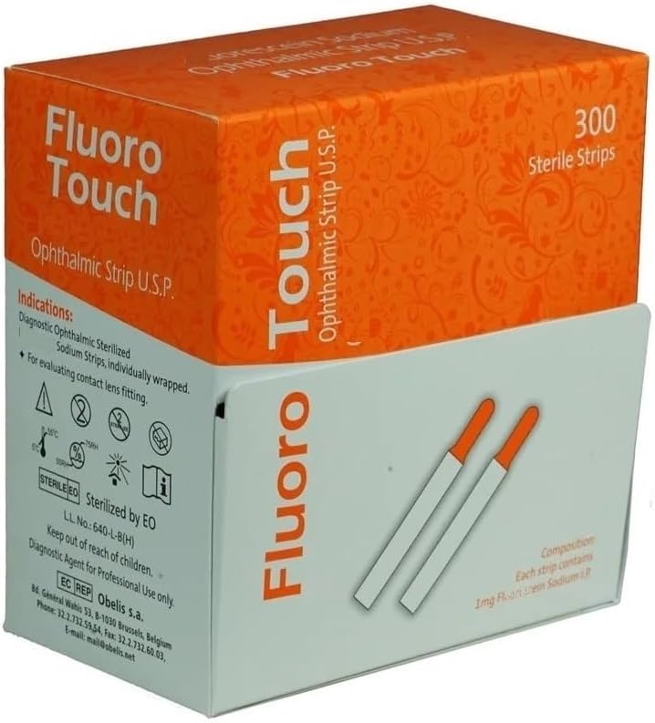 Ophthalmic Fluoro Touch Strips - Pack of 600 Strips - 300 * 2 = 600 Strips