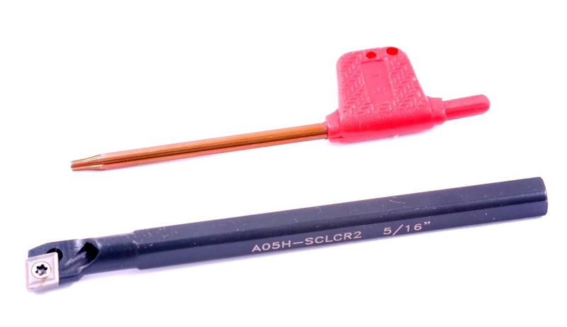 HHIP 1001-0312 5/16 Inch SCLCR2 Indexable Boring Bar with Coolant Thru 5/16" Dia x 4" OAL Single