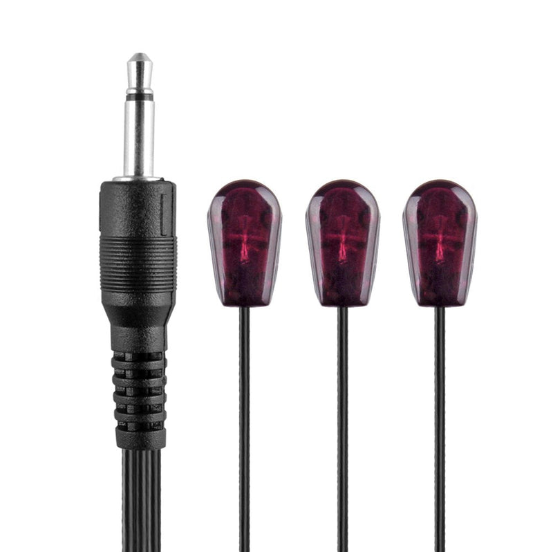 TNP IR Emitter Extender Extension Cable (10 Feet) - Triple 3 Head 3.5mm Jack Infrared Red Transmitter Blaster Blink Eye Wire Cord Compatible with IR Repeater Extender System Kit, for Xbox One 3 IR Eye Emitter