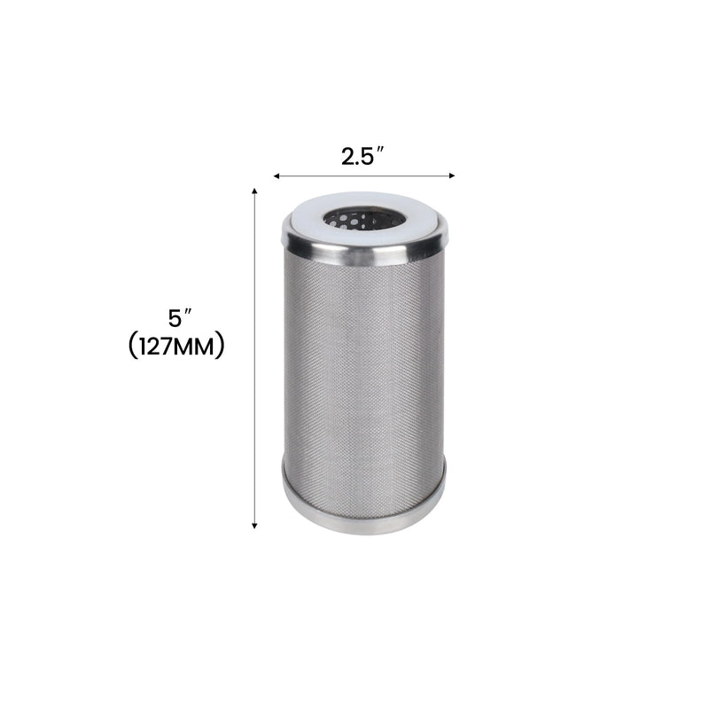 Stainless Steel Re-Cleanable Wire Mesh Filter Cartridge 5 "Length,2.5 "OD(10 Micron) LX-5A-10U