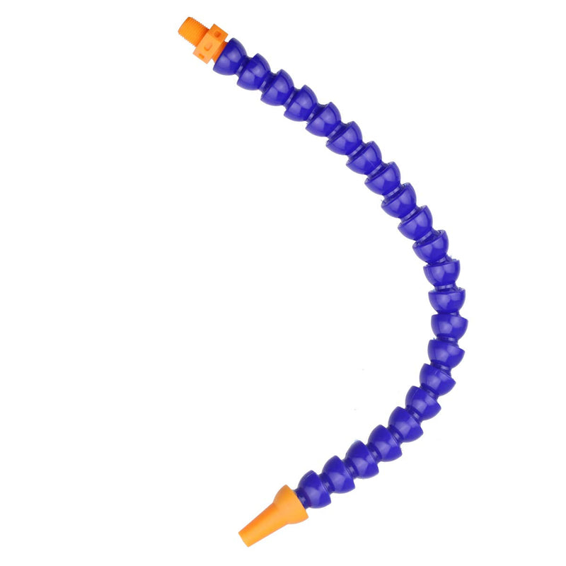 Pack of 10 Round Nozzle 1/8 PT Plastic Flexible Oil Coolant Pipe Hose Blue Orange