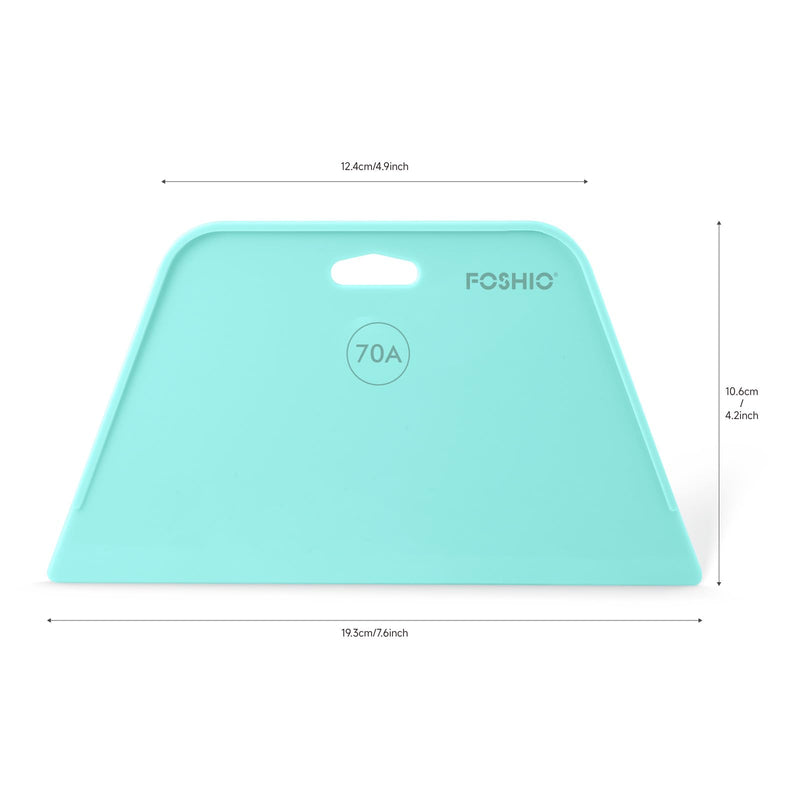 FOSHIO 10 Pack Wallpaper Smoothing Tool for Peel and Stick, Wallpaper Smoother for Installation, 7.6-Inch Wide 70A Hardness Flexible Wallpaper Kit, Wrap Tools Window Film Application Kit (TF Blue) TF Blue