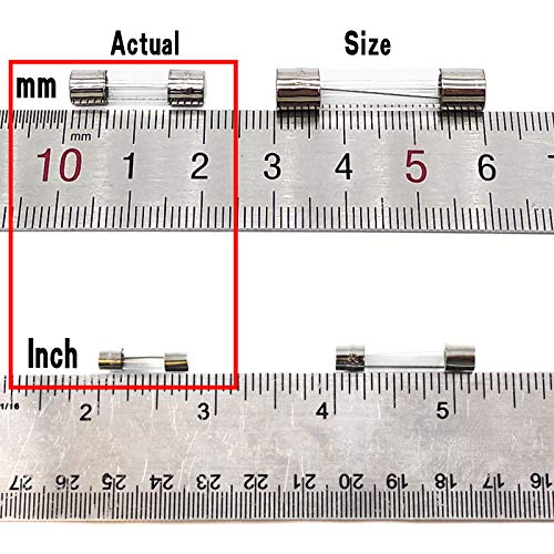 10Pcs F12AL250V 5X20mm 12A Fast Blow Fuse 12 Amp 250V F12AL Glass Cartridge Fuse Fast-Acting Fuse (3/16 in x 3/4 in)