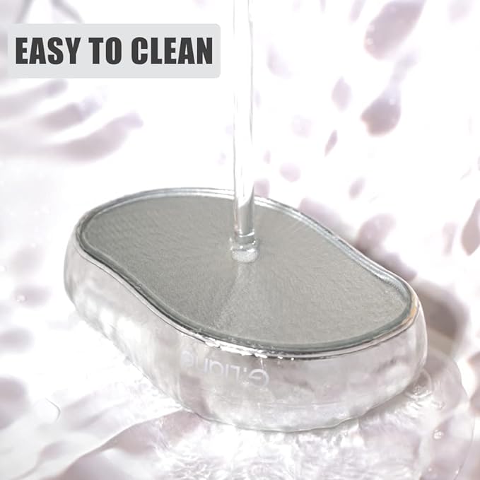 Heel Exfoliating Nano Glass Foot File Exfoliating -G.Liane Crystal Glass Heel File Foot Care Tool for Exfoliating Files Wet and Dry Unisex (Silver) - NewNest Australia