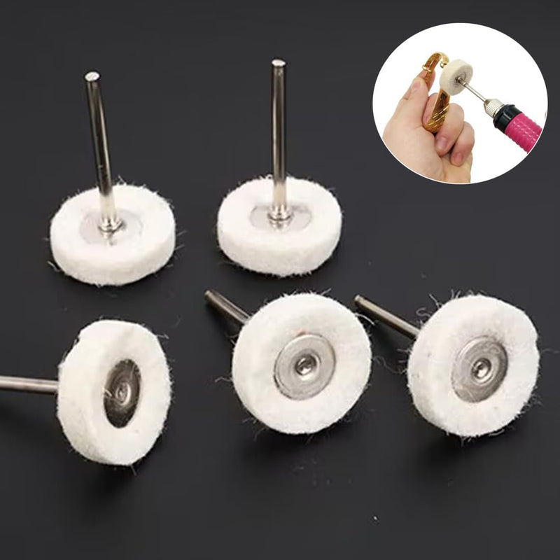 20 Pcs Wool Buffing Wheel, 3/32'' Shank Mini Abrasive Buffing Kits Wool Felt Polishing Wheel for Rotary Tools 20 Pcs Wool Felt Buffing Wheel
