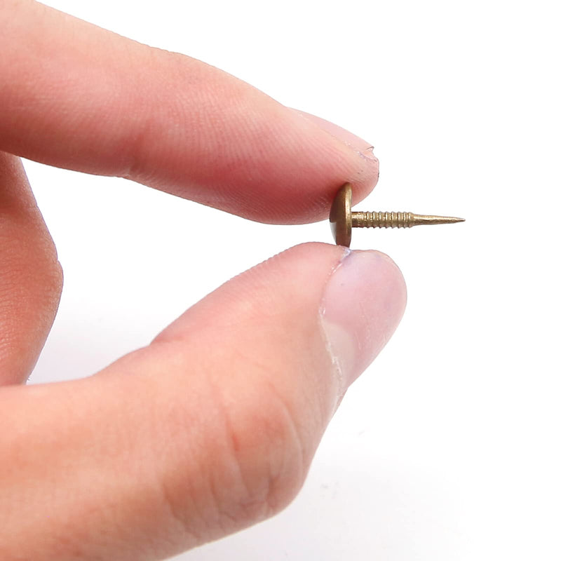 Piutouyar Bronze Upholstery Tacks, Decorative Tack, Furniture Tacks Pins 8mm x 15mm / 0.31 Inch x 0.6 Inch, Upholstery Nails for Sofa, Door, Jewelry Box(100Pcs) style2