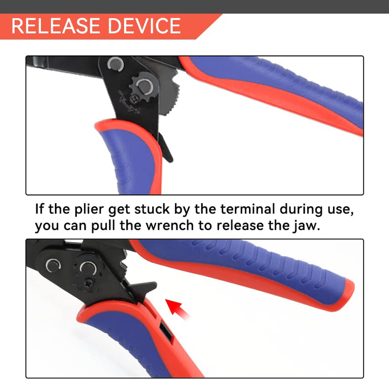 HKS Crimping Tool for Sleeves Ferrule Terminals & Pin Cord End- Ratcheting Wire Crimpers - AWG 10-2 (6-35mm²) - Ratchet Terminal Crimper - Electrical Crimping Tool For Ferrule Terminals (AWG 10-2)