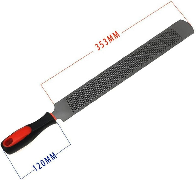 T12 Carbon Steel Horse Hoof Rasp - 14" Professional Farrier Tool with Non-Slip Rubber Handle for Horse/Goat/Cow/Donkey/Animal Hooves (14 inch) 14 inch