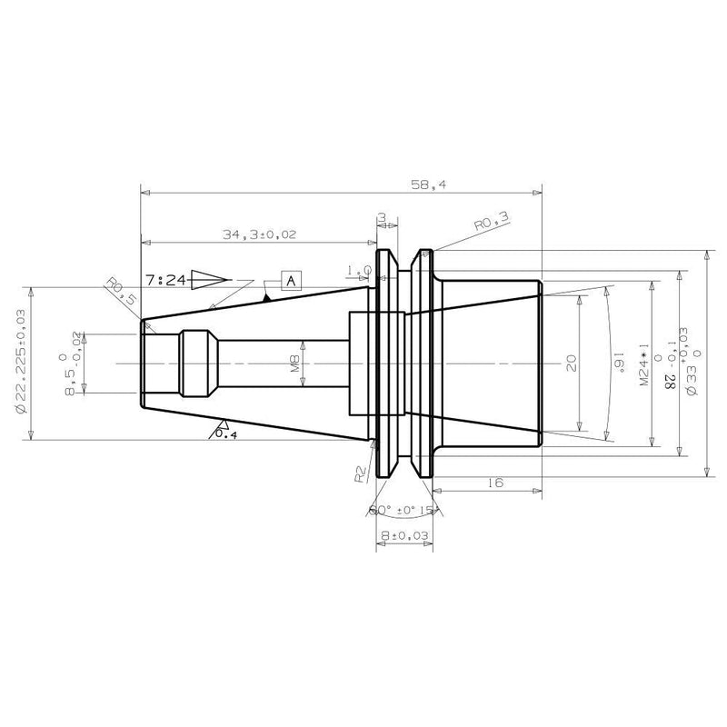HOZLY ISO20 ER20 35L Collet Chuck G2.5 30.000RPM CNC Mill Spindle Holder