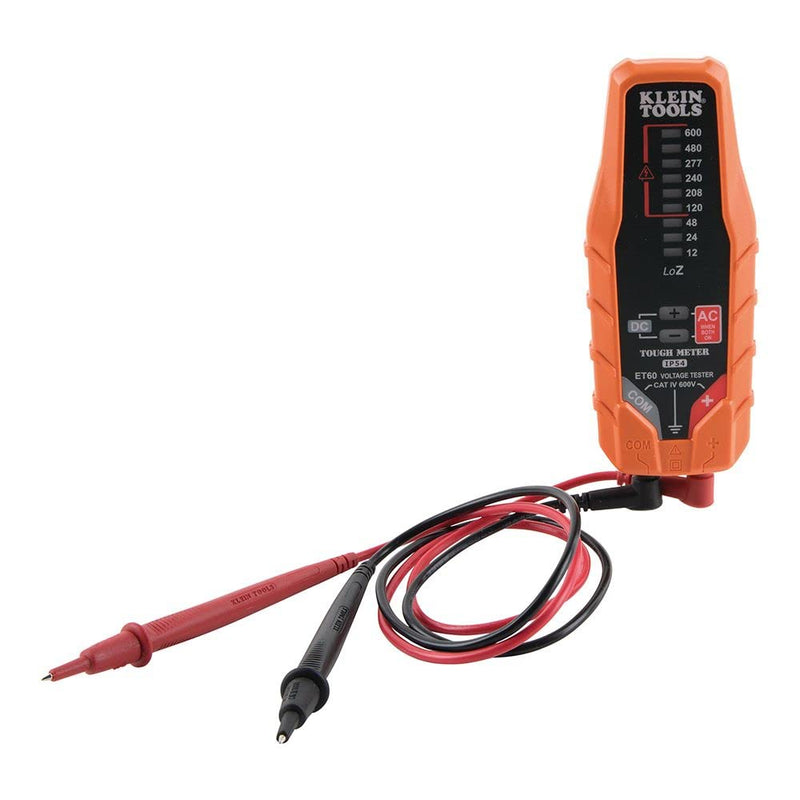 Klein Tools ET60 Voltage Tester, Tests AC and DC Voltage and Low Voltage, No Batteries Needed AC/DC Voltage