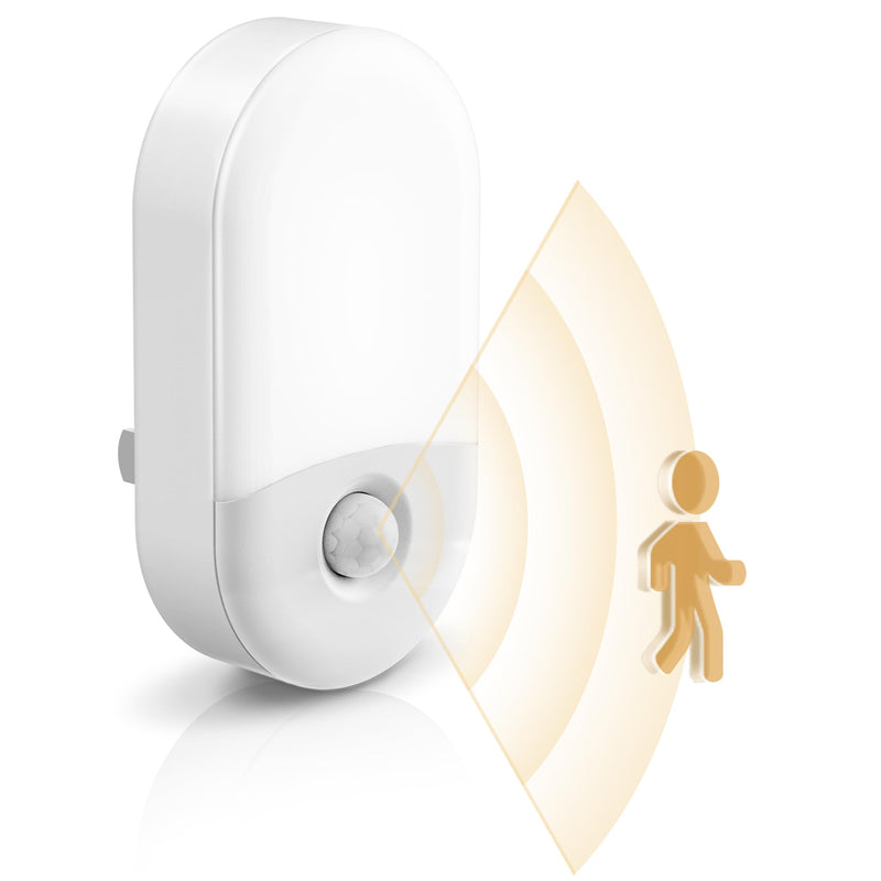 L LOHAS LED Motion Sensor Night Light, 2Pack, Motion Activated Night Light, Night Lights Plug into Wall Motion Sensor, 3000K Warm White, Adjustable Brightness 30/60LM, for Kids Adults Bathroom Bedroom Soft White
