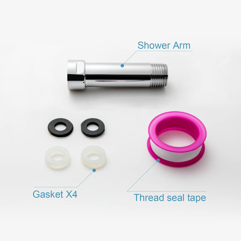 OFFO Shower Head Extension Arm, Shower Arm Extension Shower Head Extender Made of 304 Stainless Steel Shower Pipe Extension, Chrome 3 Inches 3 Inch