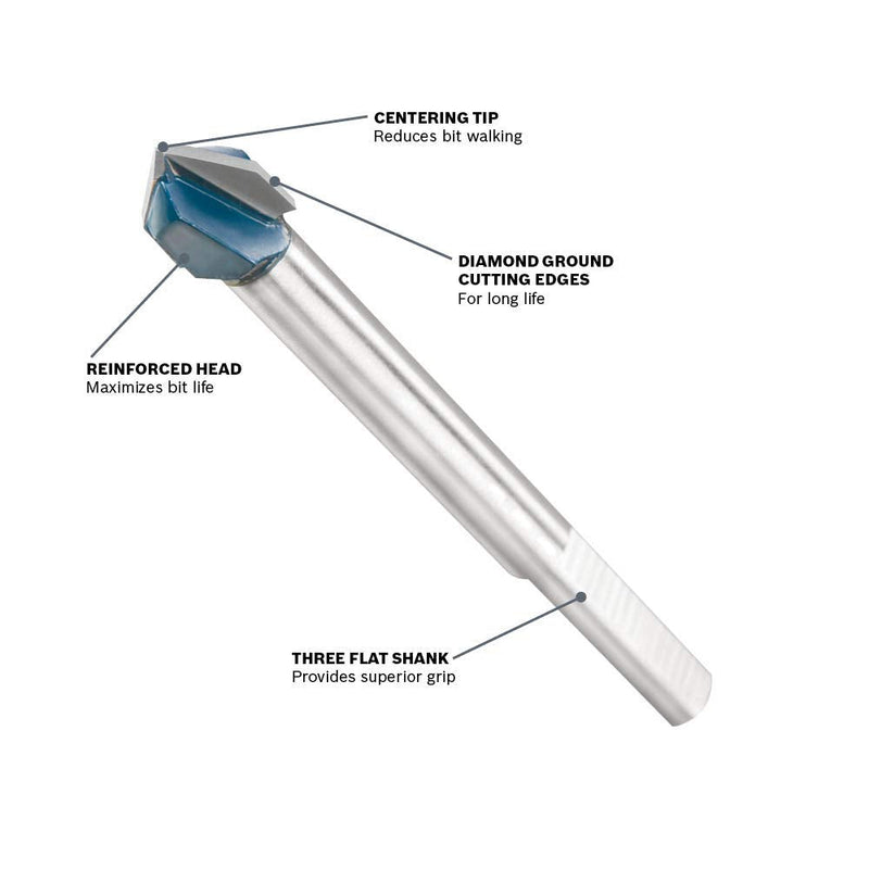 BOSCH GT2000 4-Piece Carbide Tipped Glass Assorted