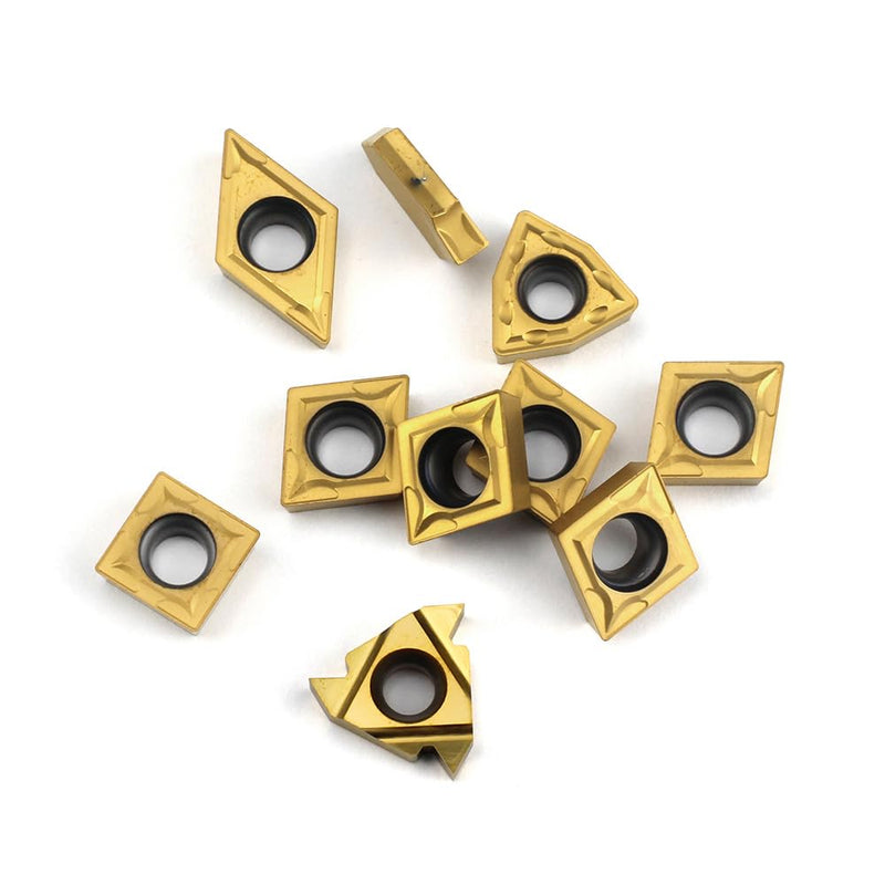 OSCARBIDE Carbide Turning Inserts 10 Pieces/Pack,SCMT09T304,16ER AG60,GTN-3,WCMT06T304,CCMT09T304,DCMT11T304 Carbide Inserts for 5/8" Shank Indexable Lathe Turning Tool Holder