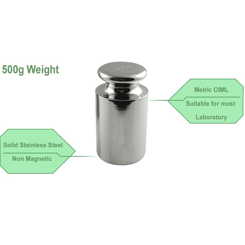 American Weigh Scales Calibration Weight for AWS Digital Scale, Chrome Plated, Carbon Steel, 500G(Chrome Finish) 500 Gram
