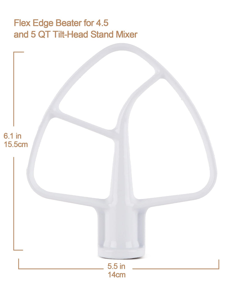 K45B Coated Flat Beater, Compatible with KitchenAid Paddle for Mixer, KitchenAid Accessories and Attachments Fits for 4.5-5 Quart Tilt-Head Stand Mixer