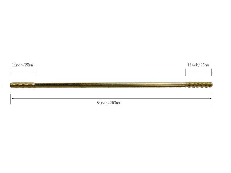 8 Inch Toilet Float Rod,1/4" Thread Brass Rod for Float Valve and Toilet Float Ball Valve,Cut to Adjust the Length from 7 Inch to 8 Inch, Float Ball Valve Arms,Tank Ball & Rods for Toilet Repair