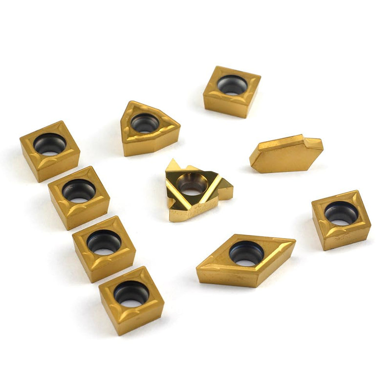 OSCARBIDE Carbide Turning Inserts 10 Pieces/Pack,SCMT09T304,16ER AG60,GTN-3,WCMT06T304,CCMT09T304,DCMT11T304 Carbide Inserts for 5/8" Shank Indexable Lathe Turning Tool Holder
