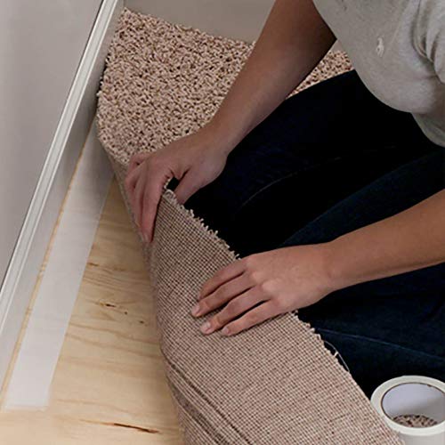 Duck Brand Indoor/Outdoor Carpet Tape, 1.41 in x 42 Feet, White, 6 Rolls 1.41-Inch x 42 Feet (Pack of 6)