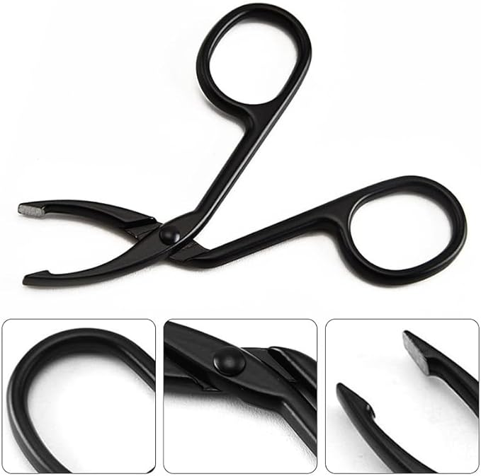 Tweezers, Eyebrows, Scissors Type, Bending Head, Simple, Scissors Tweezers, Tweezers, Cosmetic Tool, Eyebrow, Beard, Nose Hair, Multi-functional (Gold) - NewNest Australia
