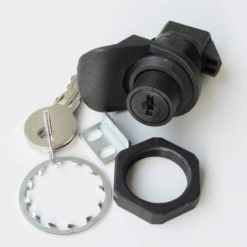4Pcs Push Button Latch Series Plastic & Metal to Close Latch with Locking for Marine Boat Tool Box Latch, Glove Box Latch Hinges 4