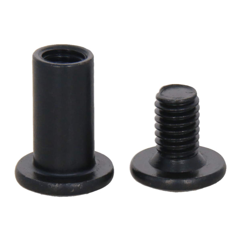 MroMax M6 Binding Screws, M6 x 10mm Carbon Steel Binding Screws and Rivet Socket Cap Connecting for Binding Baby Bed Furniture, DIY Leather, Scrapbook and Photo Albums 10Pcs