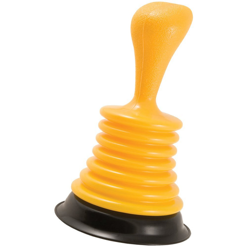 PlumbCraft 7504400 Powerful Home Sink Works on Showers, Tubs Types, Clear Drains Fast with Minimal Effort, Small - 7.5", Yellow Mini Plunger