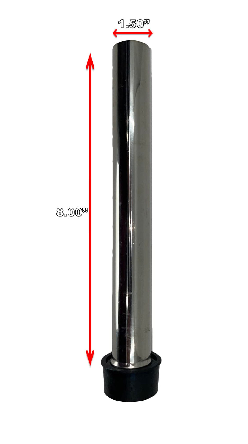 Stainless Steel Bar Sink Overflow Pipe 8 Inch | 3 Pack | 1.5 Inch Drain Diameter | Sink Overflow Drain Pipe | Bar Sink Drain Replacement & Overflow Repair | Dasher's Spice & Beans