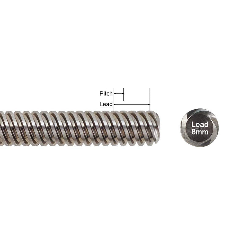 310mm Tr8x8 Lead Screw Nema 17 Integrated Linear Actuator Stepper Motor with External Brass Nut 1.5A 59oz-in for RepRap Prusa i3 3D Printers Z Axis CNC