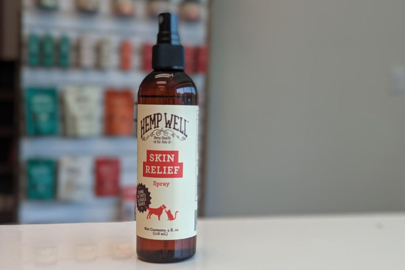 Hemp Well Skin Itch Relief Spray for Dogs and Cats - Hemp Seed Oil, Witch Hazel, Rosemary Oil