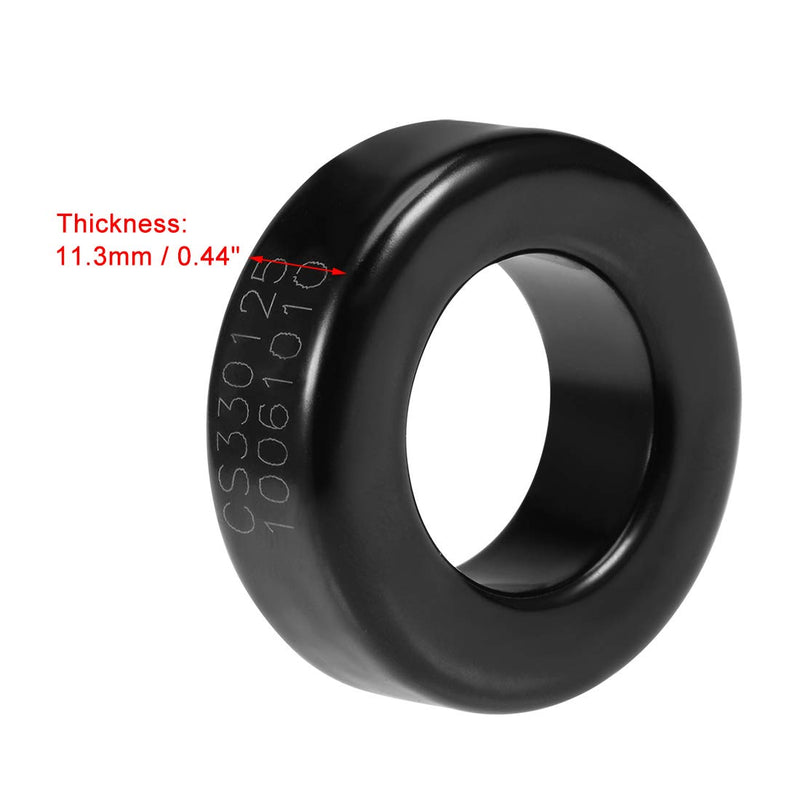 uxcell 10pcs 19.3 x 33.7 x 11.3mm Ferrite Toroid Ring Iron Powder Toroid Cores Black Gray