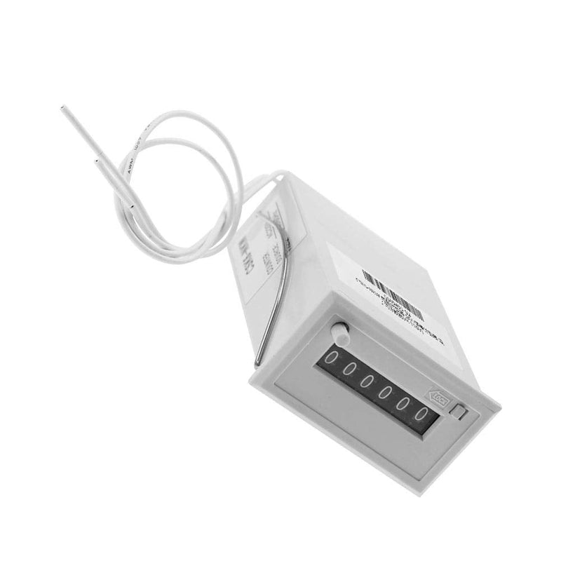 YWBL-WH Electromagnetic Counter Electronic Totalizer 6 Digit Industrial Totalizer Pulse Counter for Chemical Textile Machinery CSK6-NKW AC 110V