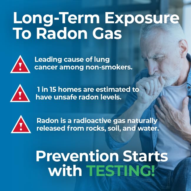 #1 Radon Gas Test Kit for Home Air Quality By Detekt® – 1 Short-Term Test Kit for Radon – Free Certified Lab Analysis Included – Fast & Accurate Results – Made in USA Radon Test