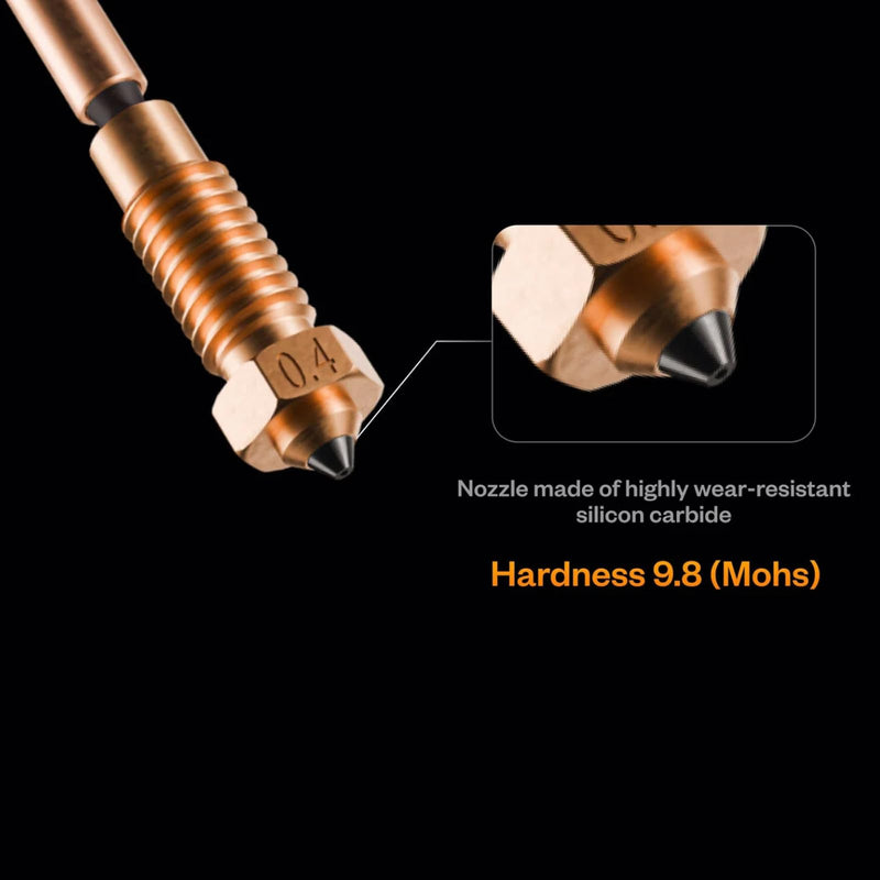 Immdinogo for Phaetus Upgrade Nextruder Prus 0.4mm Silicon Carbide Nozzle 3D Printer Accessories for MK4 MK4S XL MK3.9 MK3.9S Hotend: Heat Break with EndCoat Coat - Keep Printing Filament Up to 154LB