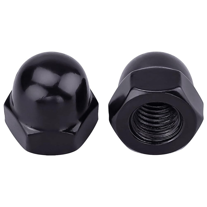 5/16"-18 Hex Head Acorn Cap Nuts, 304 Stainless Steel 18-8 Hexagon Head Acorn Dome Cap Nuts, Black Oxide Finish, Hex Drive, 20 PCS 5/16"-18