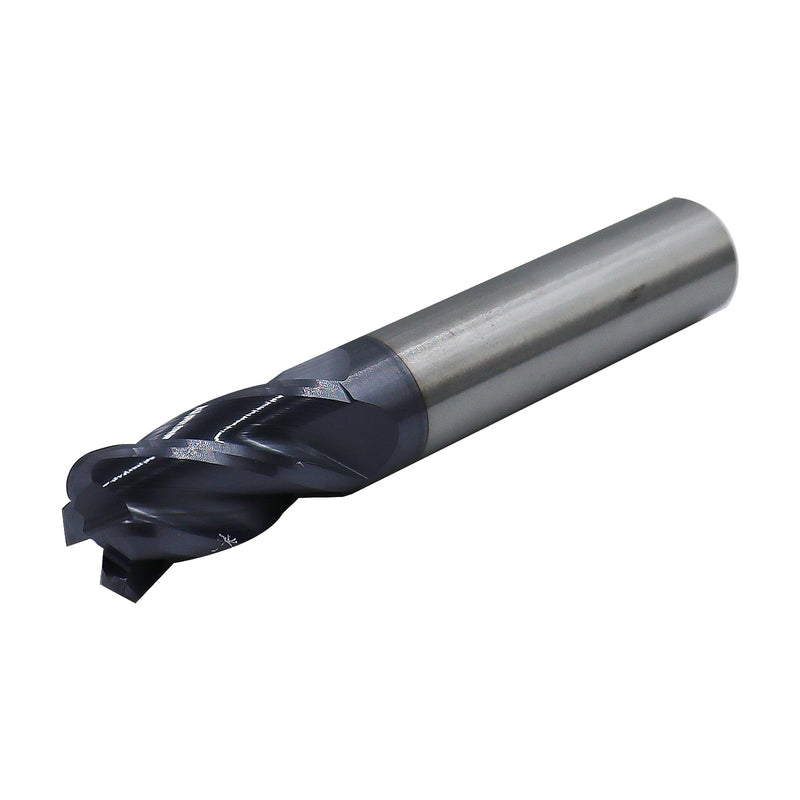 1/2in Solid Carbide Corner Radius End Mill,30 Degree Helix-0.125inCorner Radius, 4 Flutes,AlTiN Coated Bits Tool for Medium Hardness Steel, Brass, Iron 1/2in 0.125"