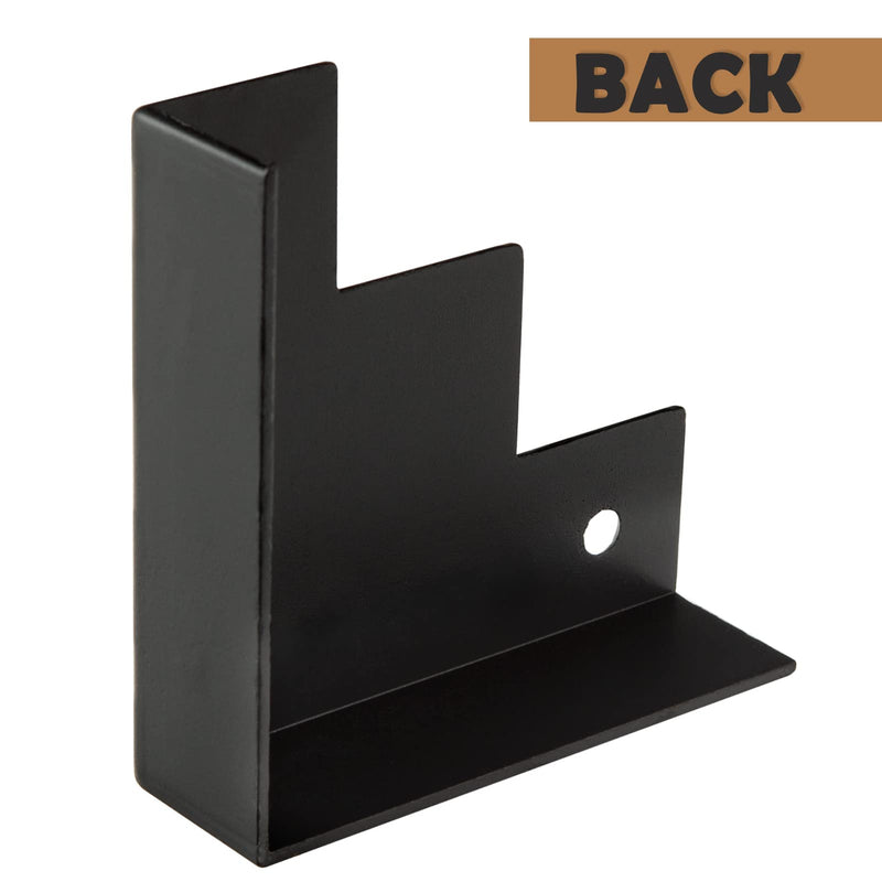 Black Metal Corner Protector 3.3 * 3.3 * 1 in Decorative Wood Funiture 4pcs Barn Sliding Door Corner Guards Metal Table Corner Antirust Zinc Alloy Edge Cover Bracket with Screw Black