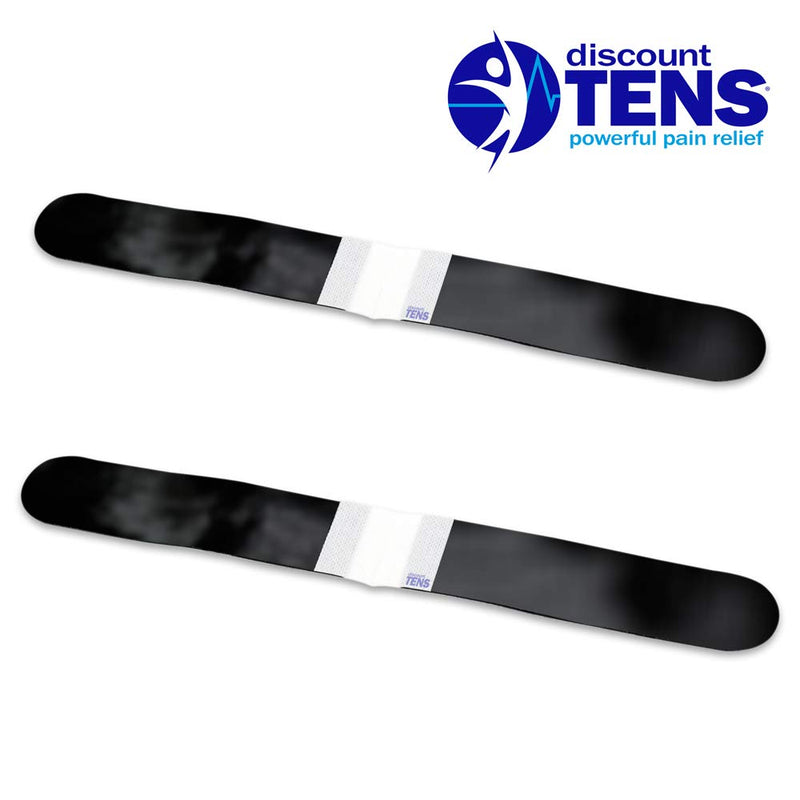 TENS Electrodes, 2 Premium Quality 13 inch x1.5 inch Lower Lumbar Strip Self Adhesive Electrodes for TENS Units, Wired TENS Unit Electrodes, Discount TENS Brand