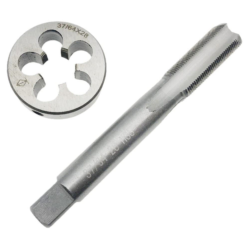 37/64-28(.578-28.578x28) Tap Die Set Right Hand 37/64-28 Tool 37/64X28 | Straight Fluted Machine Threading