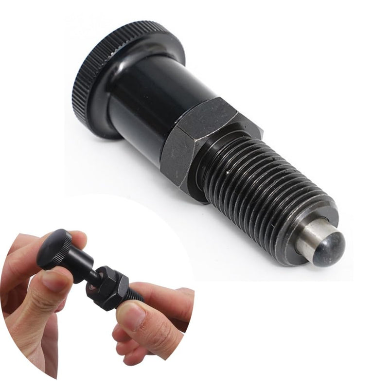 2PCS Spring Knob Plunger Retractable Spring Plunger Pull Knob Plunger Ball Spring Loaded Plunger Spring Plunger Pin Non Lock Out Indexing Plunger Short Spring Plungers Pull Knob Spring Pin (M10) M10